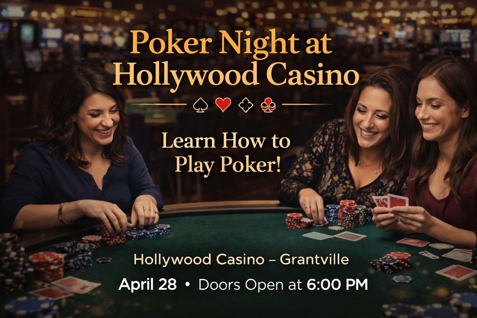 Ladies night comedy show flyer